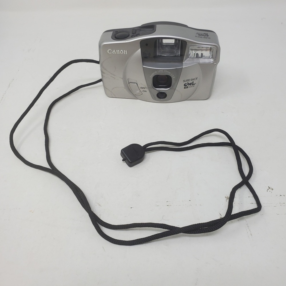 Canon Sure Shot Owl PF Date 35mm Film Camera Point & Shoot Works